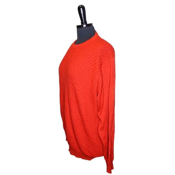 Lyle & Scott Scotland Sweater 100% Combed Cotton Rust Orange Pullover Jumper L - Picture 2 of 4